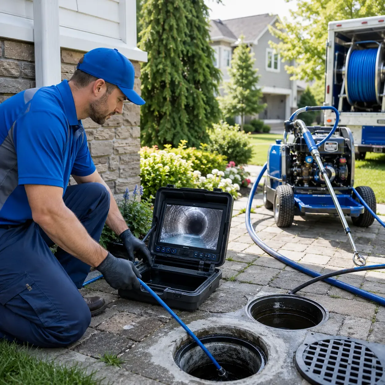 Outdoor drain cleaning professionals serving Elkhart, TX